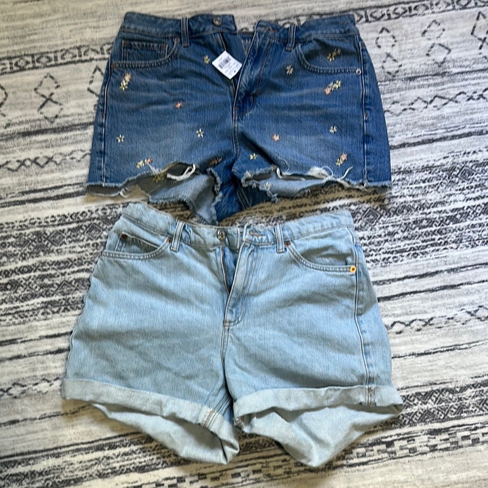American eagle / topshop Blue Jean Shorts set